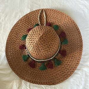 Handmade wide brim Boho, floppy sun hat